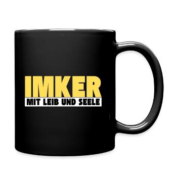 Imker mit Leib und Seele - Tasse einfarbig - Schwarz - Rechts