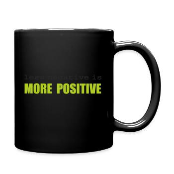 Les Negative Is More Positive Valentine's Day Funny - Full Colour Mug - black - Right