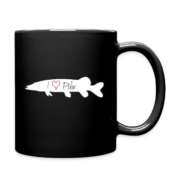 I Love Pike white - Tasse einfarbig - Schwarz - Rechts