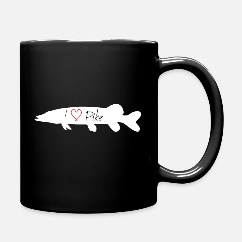I Love Pike white - Tasse einfarbig - Schwarz
