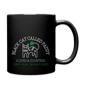 St. Patrick's Day - Black Cat Paddy's Irish Ma - Full Colour Mug - black - Right