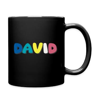 Name - David - Full Colour Mug - black - Right