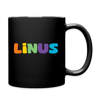 Name - Linus - Full Colour Mug - black - Right