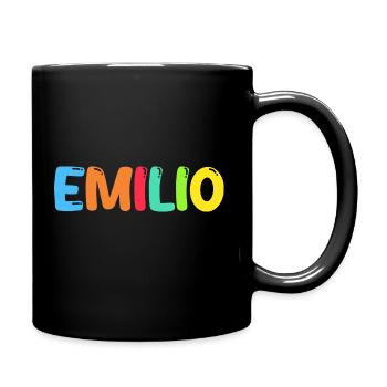 Nom - Emilio - Mug uni - noir - Droite