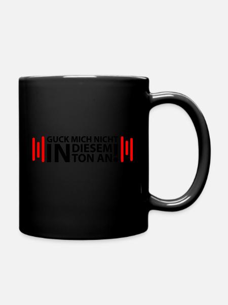 nicht in diesem Ton text - Tasse einfarbig - Schwarz