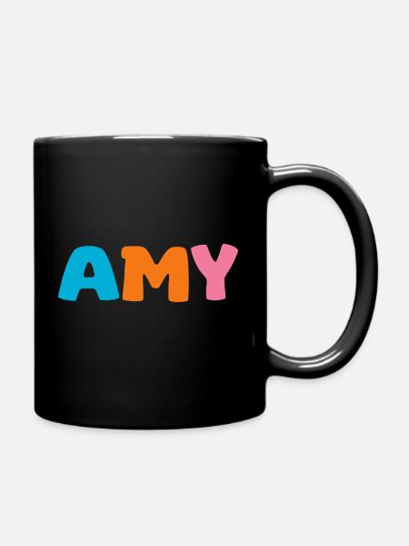 Name - Amy - Tasse einfarbig - Schwarz