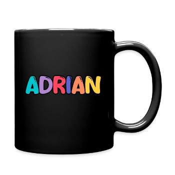 Nom - Adrian - Mug uni - noir - Droite