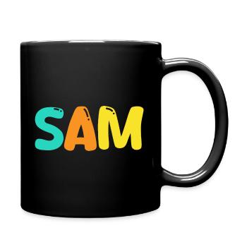 Name - S A M - Tasse einfarbig - Schwarz - Rechts