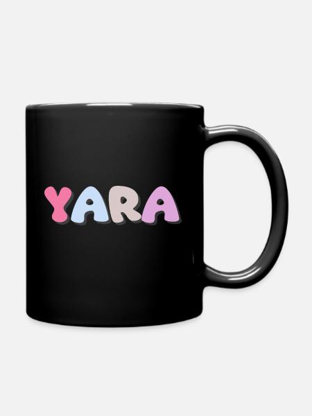 Name - Yara - Tasse einfarbig - Schwarz