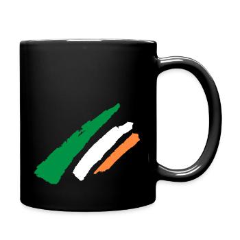 Irland Flagge - Vintage - Tasse einfarbig - Schwarz - Rechts