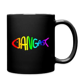 Dangast | Fisch | Regenbogen | Nordsee | Jadebusen - Tasse einfarbig - Schwarz - Rechts
