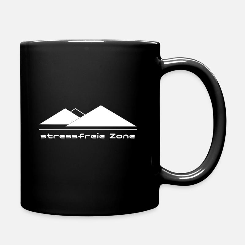 stressfreie Zone V02 - Tasse einfarbig - Schwarz