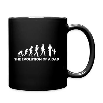 The Evolution Of A Dad - Full Colour Mug - black - Right