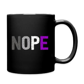 Nope Asexual LGBTQ - Tasse einfarbig - Schwarz - Rechts