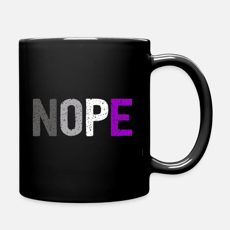 Nope Asexual LGBTQ - Tasse einfarbig - Schwarz