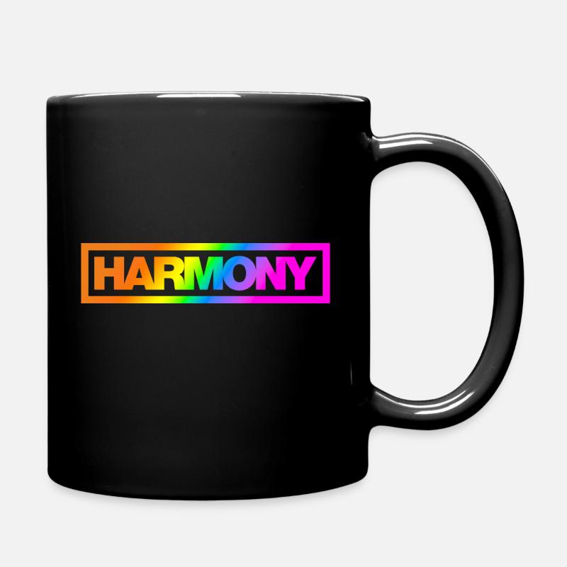 Typo HARMONY Contour Rainbow - Full Colour Mug - black