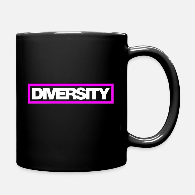 Typo Diversity Contour 2C - Full Colour Mug - black
