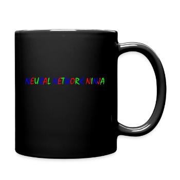 Neural Network Ninja – Colorful Typography - Full Colour Mug - black - Right