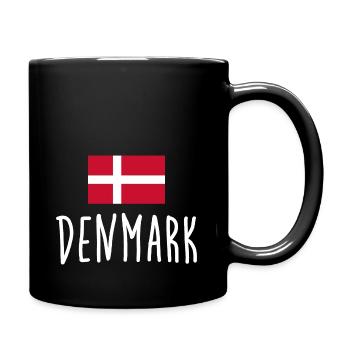 Denmark Flag - Dänemark Flagge - Kopenhagen - Tasse einfarbig - Schwarz - Rechts
