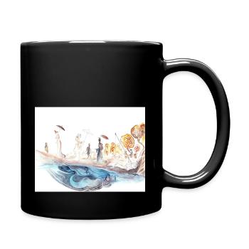 Musikalische Meerjungfrau - Tasse einfarbig - Schwarz - Rechts