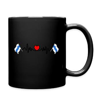 Heart rate cardio for Zug Switzerland - Full Colour Mug - black - Right