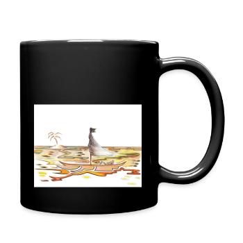Naufragé - Mug uni - noir - Droite