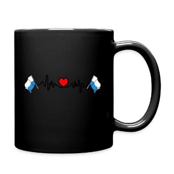 Herzfrequenz-Cardio für Luzern, Schweiz - Tasse einfarbig - Schwarz - Rechts