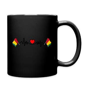 Herzfrequenz Cardio für Guinea - Tasse einfarbig - Schwarz - Rechts