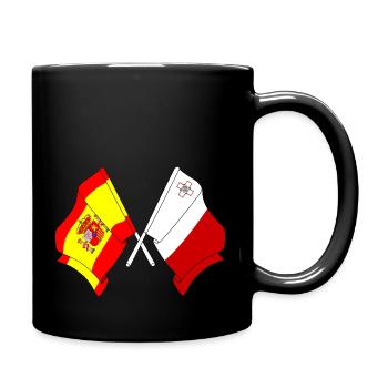 Drapeau de l’Espagne, Malte - Mug uni - noir - Droite