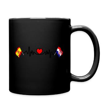 Cardio Cardio avec drapeau Espagne, Croatie - Mug uni - noir - Droite