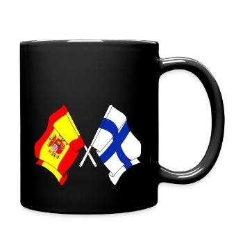 Drapeau de l’Espagne, Finlande - Mug uni - noir - Droite