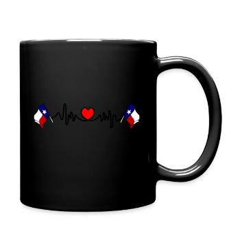 Fréquence cardiaque cardio pour Texas usa - Mug uni - noir - Droite