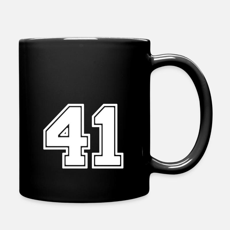 Nummer 41 - Tasse einfarbig - Schwarz