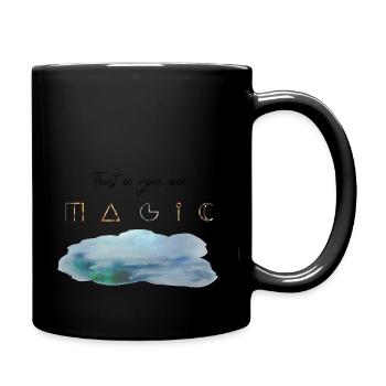 Trust in your own Magic lettering witchy cloud - Full Colour Mug - black - Right