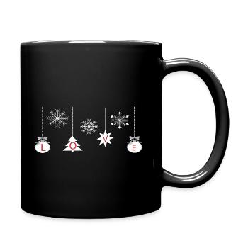 Christmas baubles with Love - Full Colour Mug - black - Right