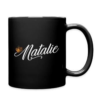 Natalie Name für Frauen Kinder Kleinkinder - Natalie - Tasse einfarbig - Schwarz - Rechts