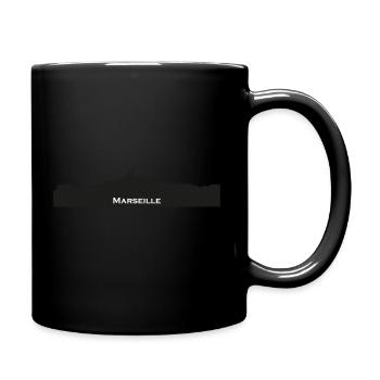 Schwarz Weiß Silhouette von Marseille - Tasse einfarbig - Schwarz - Rechts
