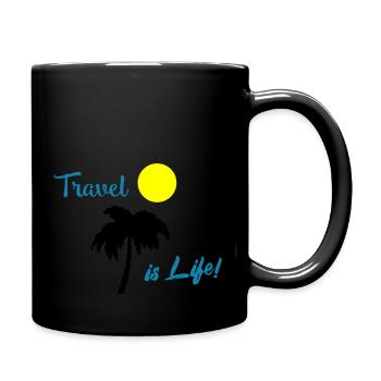 travel is life - Full Colour Mug - black - Right