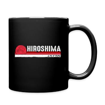 Hiroshima Japan Vintage Retro Design for Proud - Full Colour Mug - black - Right