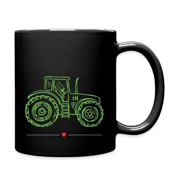 Tractor / tractor / tractor - Full Colour Mug - black - Right