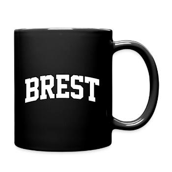 Brest logo: Collegiate design with maritime style - Full Colour Mug - black - Right
