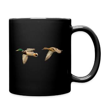 Couple de canards colverts en vol - Photographie - Mug uni - noir - Droite
