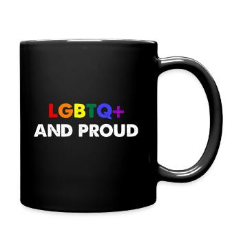 LGBTQ+ et fier - Mug uni - noir - Droite