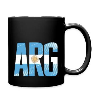 Argentinien - Tasse einfarbig - Schwarz - Rechts