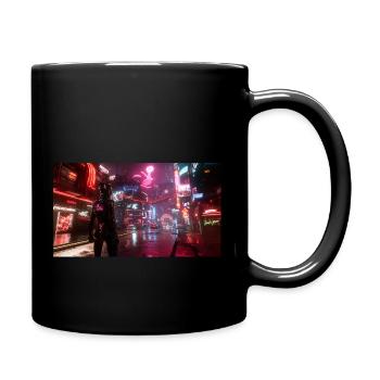 Cyberpunk City3 - Full Colour Mug - black - Right
