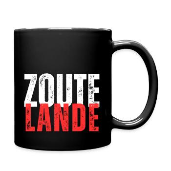 Zoutelande blanc rouge lettrage - Mug uni - noir - Droite