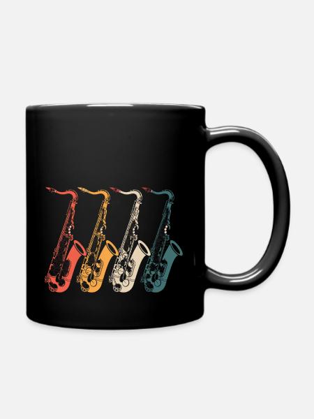 Saxophon Saxophon Saxophon - Tasse einfarbig - Schwarz