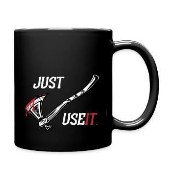 Just use it Axt Wikinger - Tasse einfarbig - Schwarz - Rechts