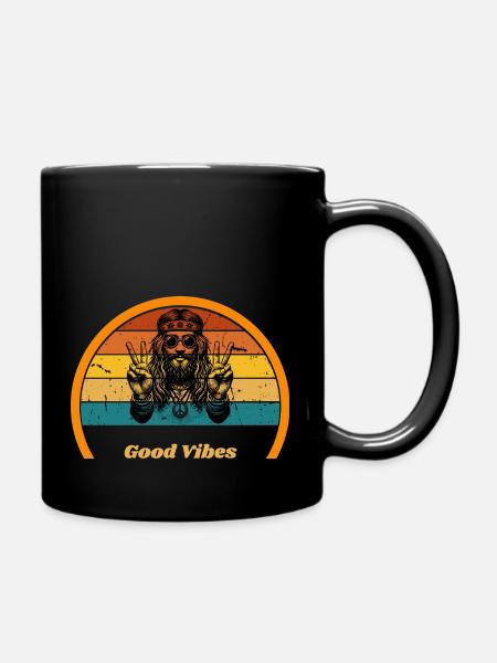2025 Hippie Sommer Sunset Shirt - Tasse einfarbig - Schwarz