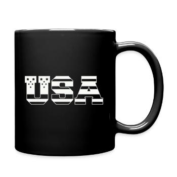 USA Bloc Police Rétro Patriotique - Mug uni - noir - Droite